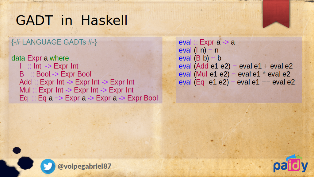 GADT in Haskell